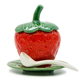 Strawberry-shaped Ceramic Pot - 5.9''