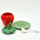 Strawberry-shaped Ceramic Pot - 5.9''