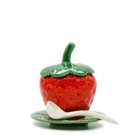 Strawberry-shaped Ceramic Pot - 7.9''