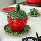 Strawberry-shaped Ceramic Pot - 7.9''