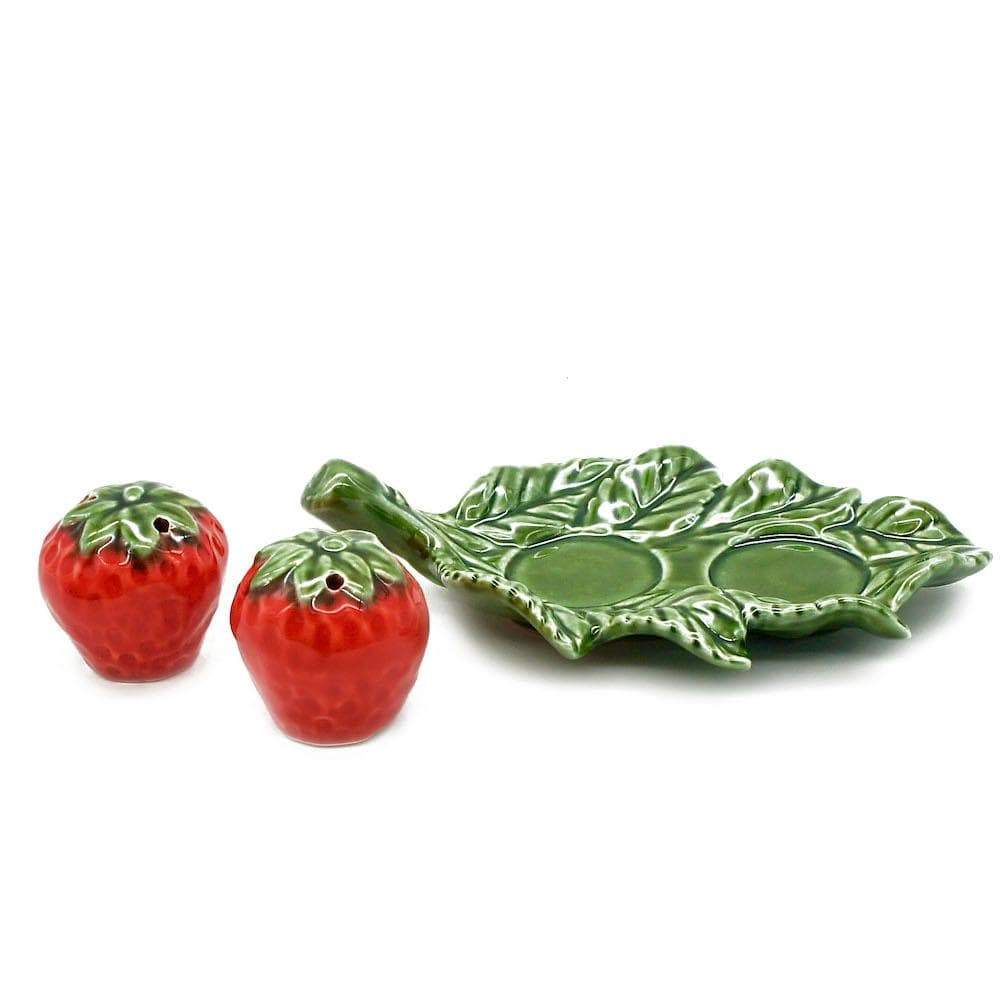 Strawberry-shaped Ceramic salt-and-pepper Shaker