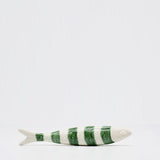 Striped Ceramic Sardine - Green