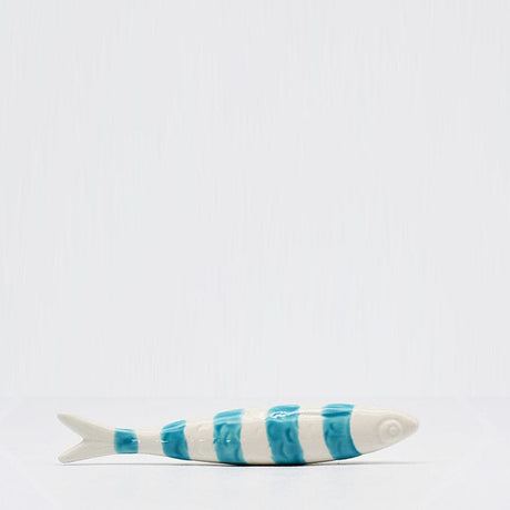 Striped Ceramic Sardine - Turquoise