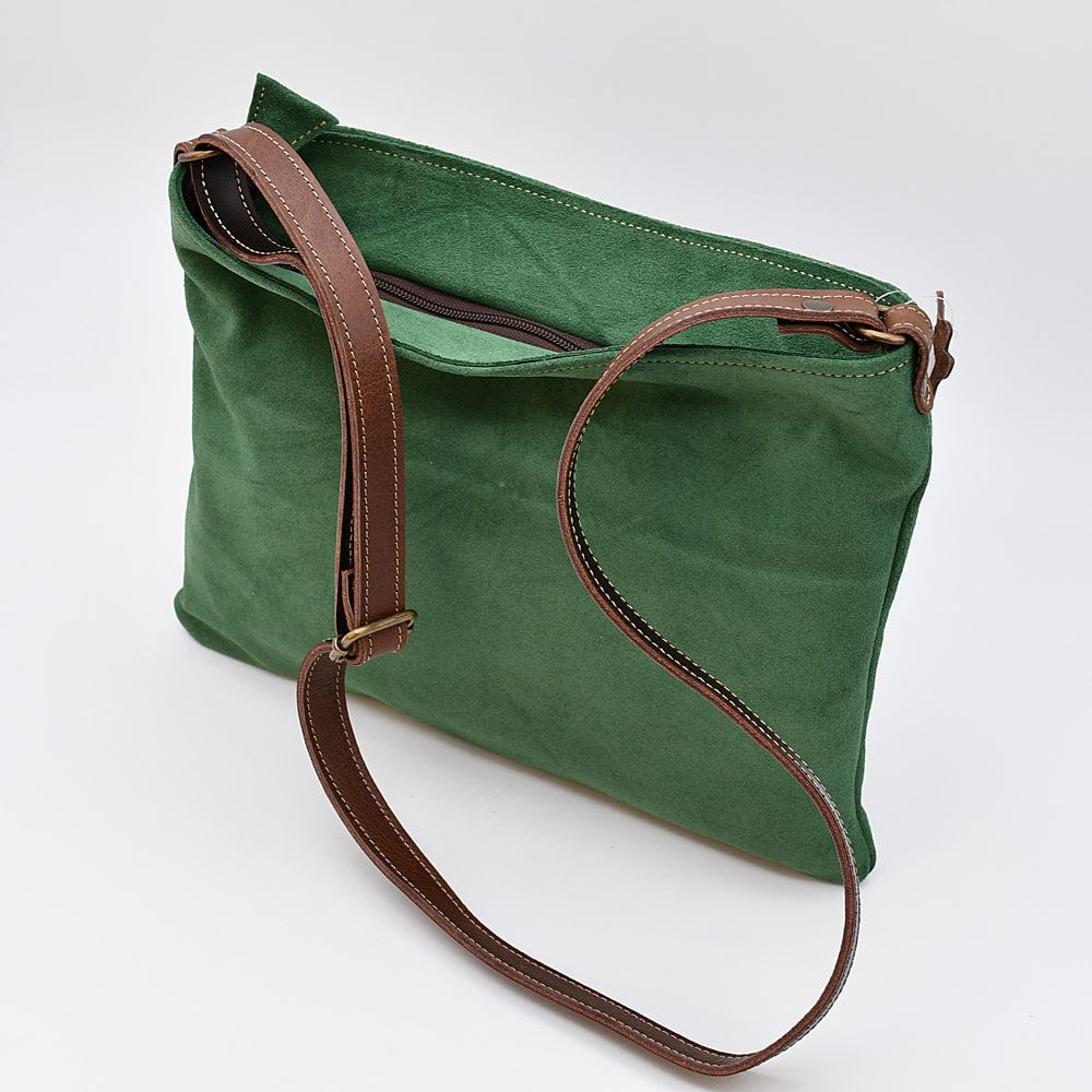 Suede Shoulder Bag - Green