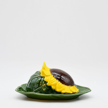 Sunflower-shaped Ceramic Butter Dish