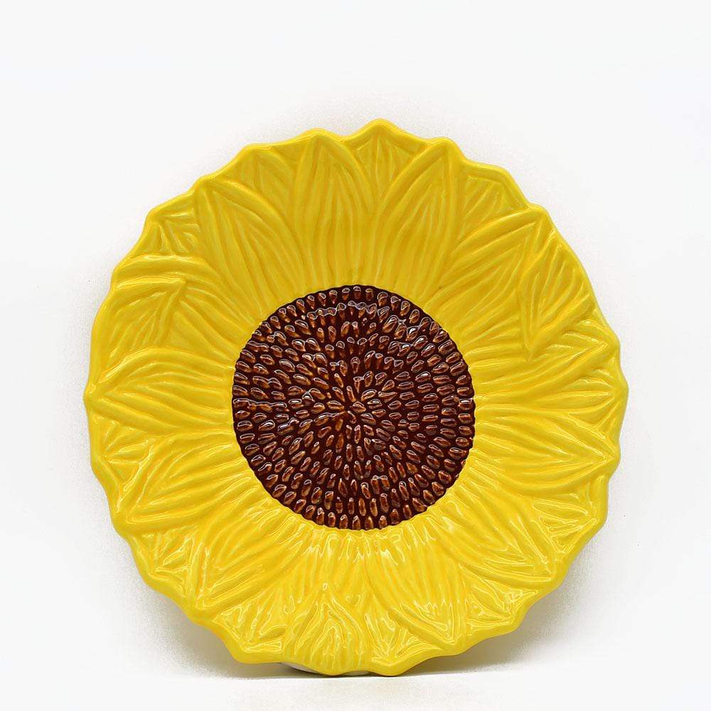 Sunflower-shaped Ceramic Charger Plate
