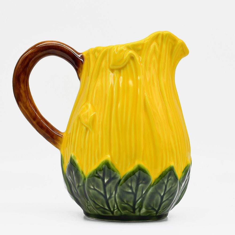 Sunflower-shaped Ceramic Pitcher