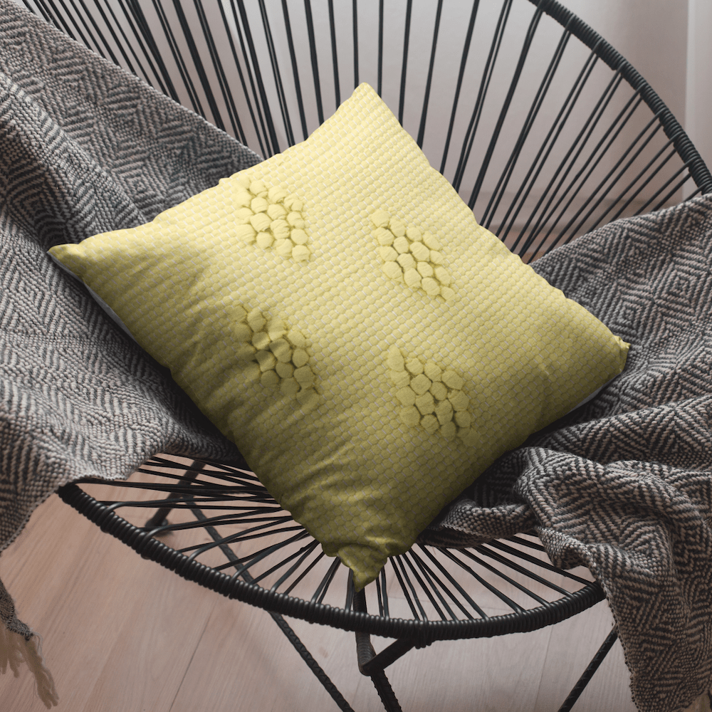 Tapete de Trapo I Pillow Cover - Yellow