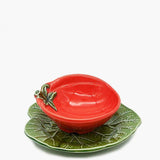 Tomato-shaped Ceramic Bowl & Plate Set