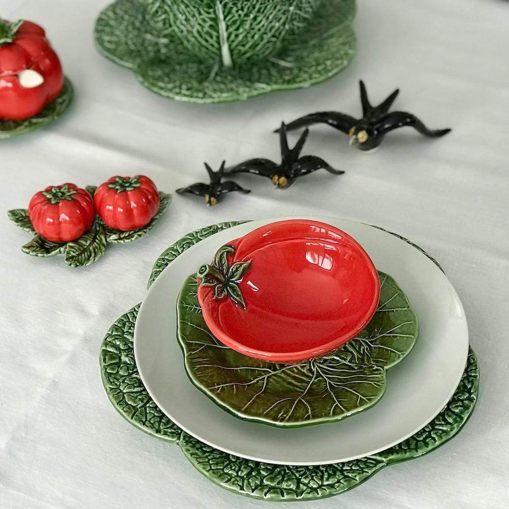 Tomato-shaped Ceramic Bowl & Plate Set