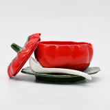 Tomato-shaped Ceramic Pot - 5.9''