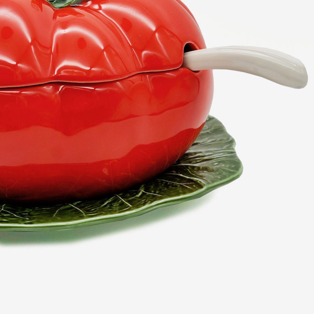 Tomato-shaped Ceramic Soup Tureen