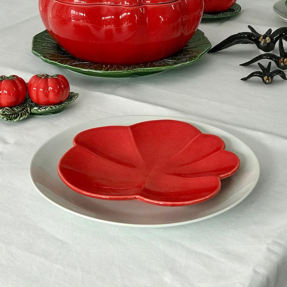 Tomato-shaped Ceramic Starter Plate