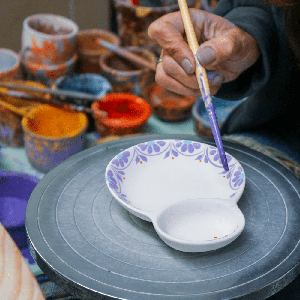 Traditional | Ceramic Olive Dish - Blue