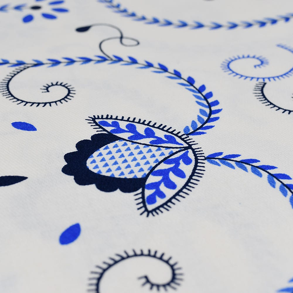 Viana I Cotton Tablecloth - Blue