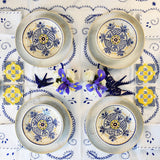 Viana I Cotton Tablecloth - Blue