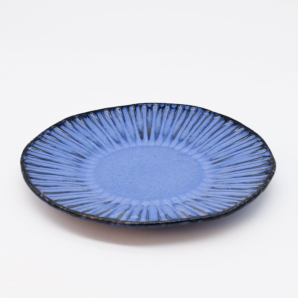 Vieira I Stoneware Dessert Plate - Blue