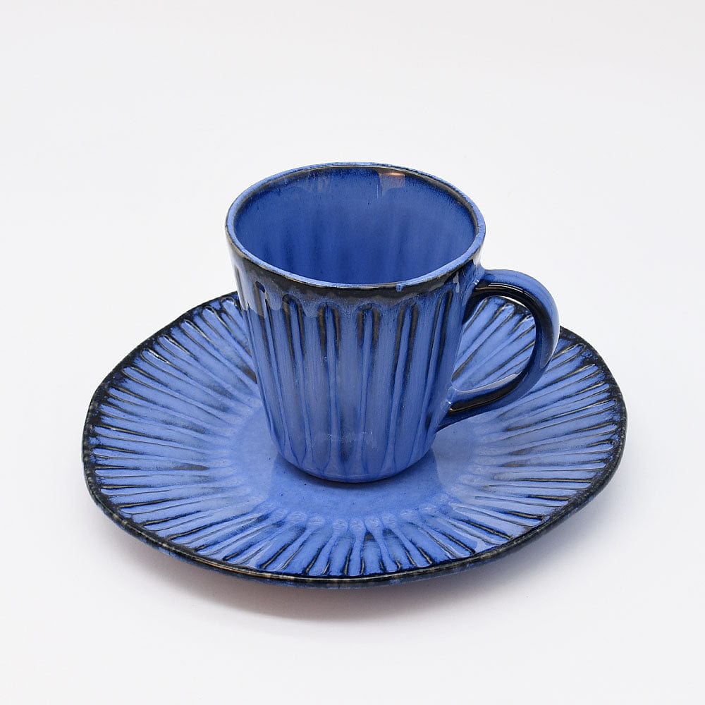 Vieira I Stoneware Dessert Plate - Blue