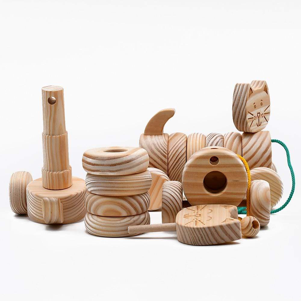 Wooden Cat Toy